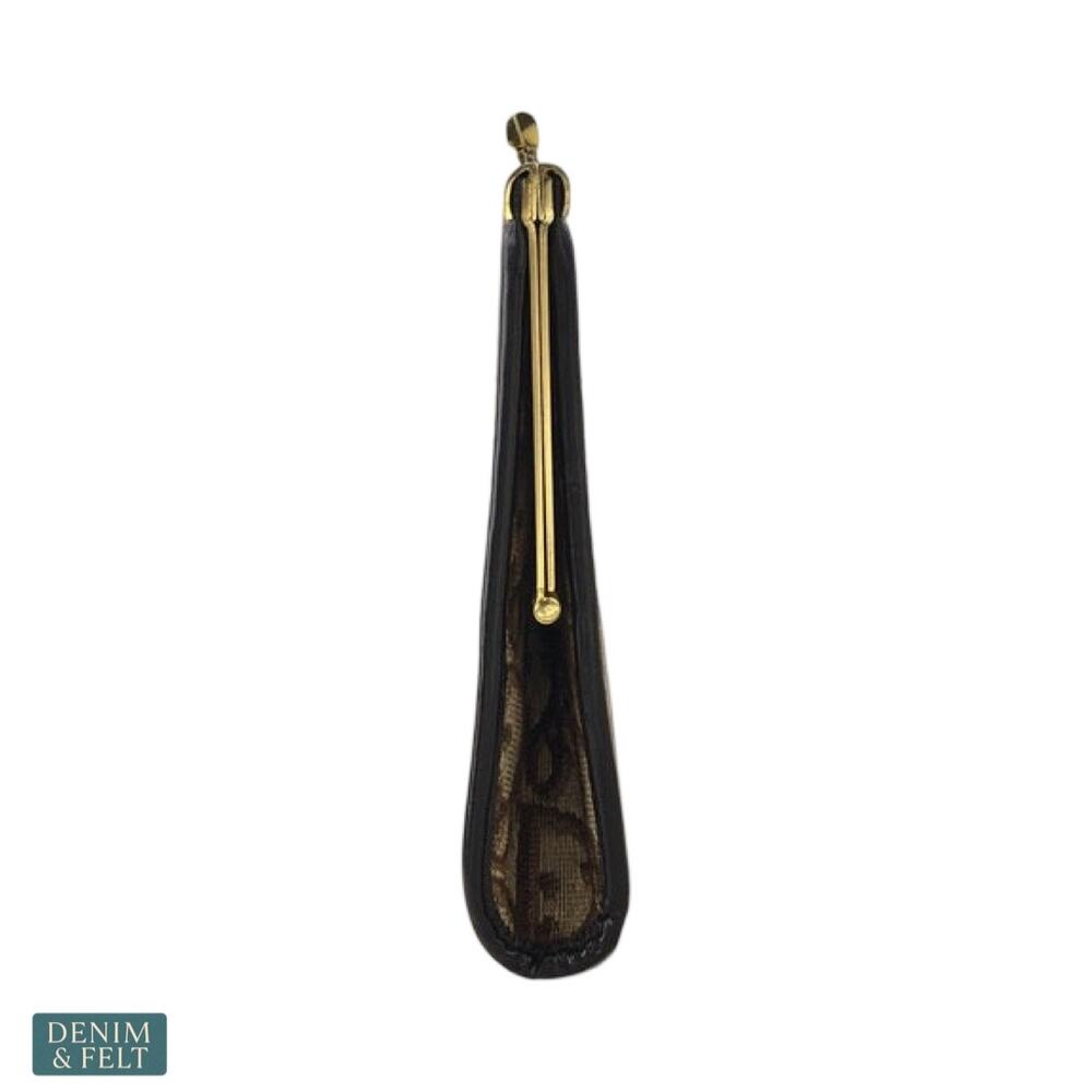 Christian Dior Trotter Jacquard Vintage Clutch Brown Monogram Frame Bag Rare - Picture 5 of 13